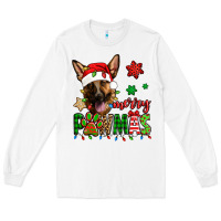 White merry pawmas christmas german shepherd Long Sleeve Tee - Jasminsmagicworld