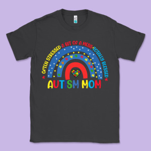 Often Stressed A Bit Of A Mess Totally Blessed Aut Classic Tee Designed By Cowhidedigitalart