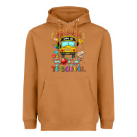 Meerkat welcome back to school with school bus Heavyweight Hoodie - NancyCooperArtShop