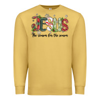 Antique Gold jesus the reason for the season Premium Sweatshirt - MaliasSmallBusiness