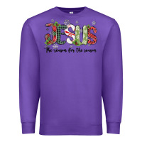 Purple jesus the reason for the season Premium Sweatshirt - MaliasSmallBusiness