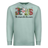 Seafoam jesus the reason for the season Premium Sweatshirt - MaliasSmallBusiness