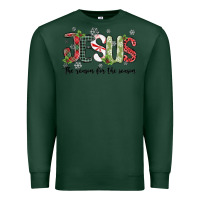Sports Green jesus the reason for the season Premium Sweatshirt - MaliasSmallBusiness