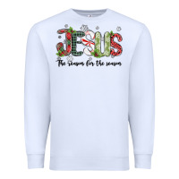 White jesus the reason for the season Premium Sweatshirt - MaliasSmallBusiness