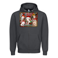 Smoke merry christmas goats Zipper Hoodie - Jasminsmagicworld