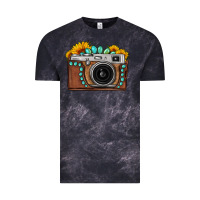 Sunflower Gemstone Vintage Camera Vintage Tee | Teevron