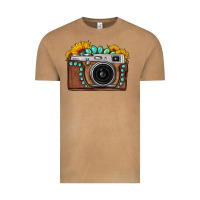 Vintage Camel Sunflower Gemstone Vintage Camera Vintage Tee - FaDigitalArtStudio