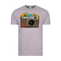 Vintage Zinc Sunflower Gemstone Vintage Camera Vintage Tee - FaDigitalArtStudio