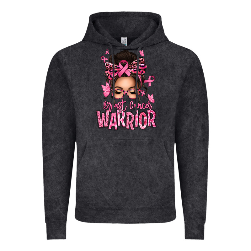 Brest Cancer Warrior Afro Messy Bun Vintage Hoodie by texasbilliewilder | Teevron