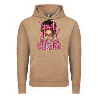 Vintage Coffee brest cancer warrior afro messy bun Vintage Hoodie - texasbilliewilder