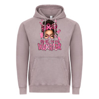 Vintage Zinc brest cancer warrior afro messy bun Vintage Hoodie - texasbilliewilder