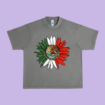 Mexico Sunflower Urban Heavy Tee Designed By Hra Design Shop