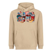 Mushroom 4th of july coffee cups Heavyweight Hoodie - NancyCooperArtShop