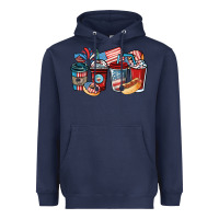 Navy 4th of july coffee cups Heavyweight Hoodie - NancyCooperArtShop