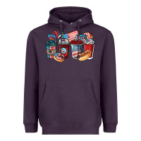Plum 4th of july coffee cups Heavyweight Hoodie - NancyCooperArtShop