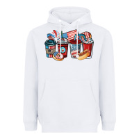 White 4th of july coffee cups Heavyweight Hoodie - NancyCooperArtShop