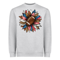 Heather Grey american football sunflower Heavyweight Sweatshirt - HRA Design Shop
