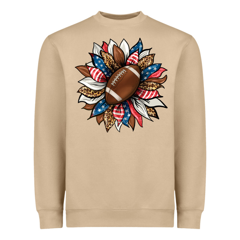 American Football Sunflower Heavyweight Sweatshirt by HRA Design Shop | Teevron