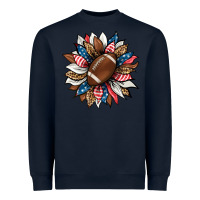 Navy american football sunflower Heavyweight Sweatshirt - HRA Design Shop