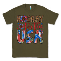 Army Green hooray for the usa Classic Tee - Artiststas