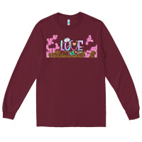 Burgundy watercolor love nurse libbey glass Long Sleeve Tee - BundleAndBundleShop