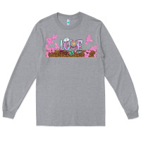 Heather Grey watercolor love nurse libbey glass Long Sleeve Tee - BundleAndBundleShop
