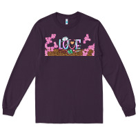 Plum watercolor love nurse libbey glass Long Sleeve Tee - BundleAndBundleShop