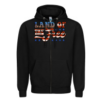 Black land of the free america Zipper Hoodie - Jasminsmagicworld