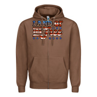 Chestnut land of the free america Zipper Hoodie - Jasminsmagicworld