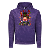 Cloud Purple just a girl who loves christmas afro messy bun Vintage Hoodie - texasbilliewilder