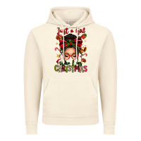 Vintage Artic just a girl who loves christmas afro messy bun Vintage Hoodie - texasbilliewilder