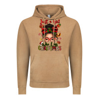 Vintage Camel just a girl who loves christmas afro messy bun Vintage Hoodie - texasbilliewilder