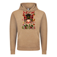 Vintage Coffee just a girl who loves christmas afro messy bun Vintage Hoodie - texasbilliewilder