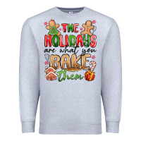 Heather Grey the holidays are what you bake them Premium Sweatshirt - MaliasSmallBusiness