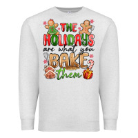 Oatmeal Heather the holidays are what you bake them Premium Sweatshirt - MaliasSmallBusiness