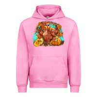 Fuchsia Pink Turkey pumpkins Urban Hoodie - NancyCooperArtShop