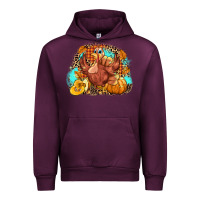 Mauve Wine Turkey pumpkins Urban Hoodie - NancyCooperArtShop