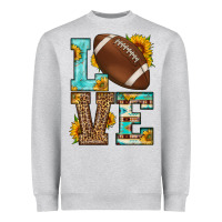 Heather Grey western love american football Heavyweight Sweatshirt - HRA Design Shop