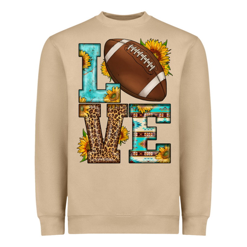 Western Love American Football Heavyweight Sweatshirt by HRA Design Shop | Teevron
