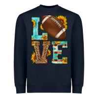 Navy western love american football Heavyweight Sweatshirt - HRA Design Shop