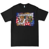 Black 1776 4th of july background Premium Tee - BarkalooDesign