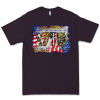 Plum 1776 4th of july background Premium Tee - BarkalooDesign