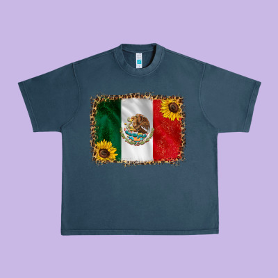 Mexico Flag Background Urban Heavy Tee Designed By Hra Design Shop