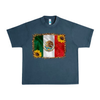 Midnight Navy mexico flag background Urban Heavy Tee - HRA Design Shop