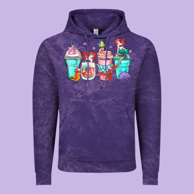 Ariel Coffee Cups Vintage Hoodie Designed By Zillion Design Studio