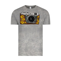 Cloud Rock sunflower leopard vintage camera Vintage Tee - FaDigitalArtStudio