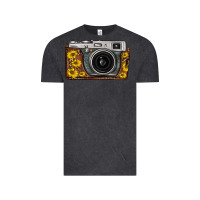 Vintage Black sunflower leopard vintage camera Vintage Tee - FaDigitalArtStudio