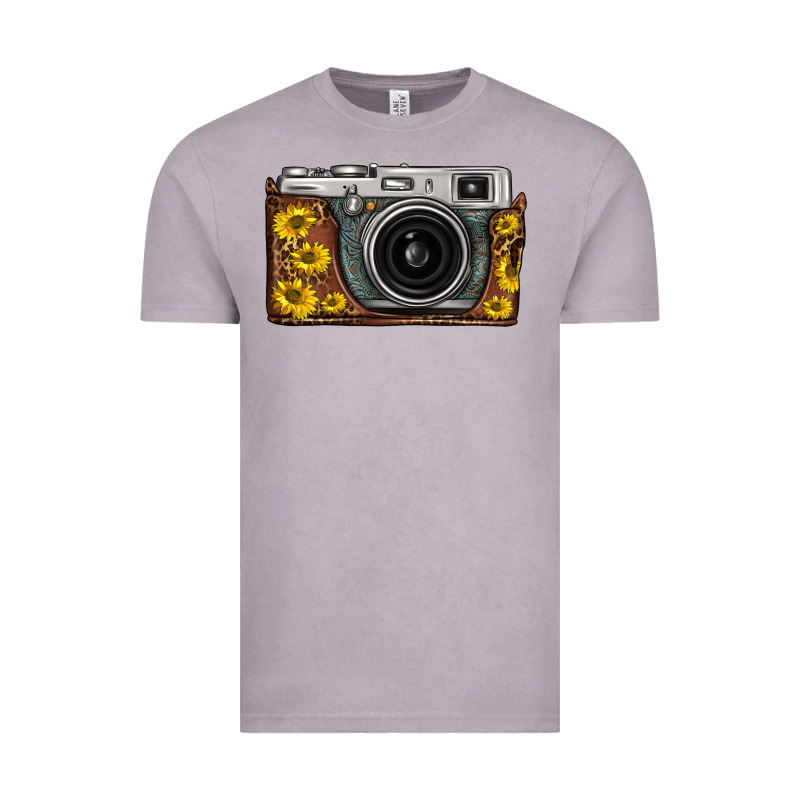 Sunflower Leopard Vintage Camera Vintage Tee by FaDigitalArtStudio | Teevron