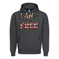 Smoke Land of the free America western pattern Zipper Hoodie - Jasminsmagicworld