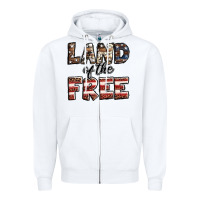 White Land of the free America western pattern Zipper Hoodie - Jasminsmagicworld